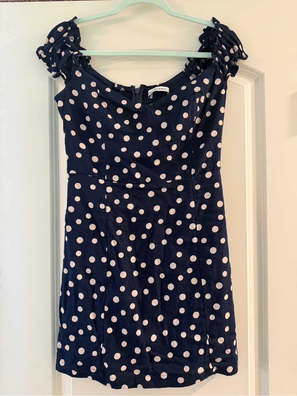 Abercrombie & Fitch Navy Dress with White Polka Dots